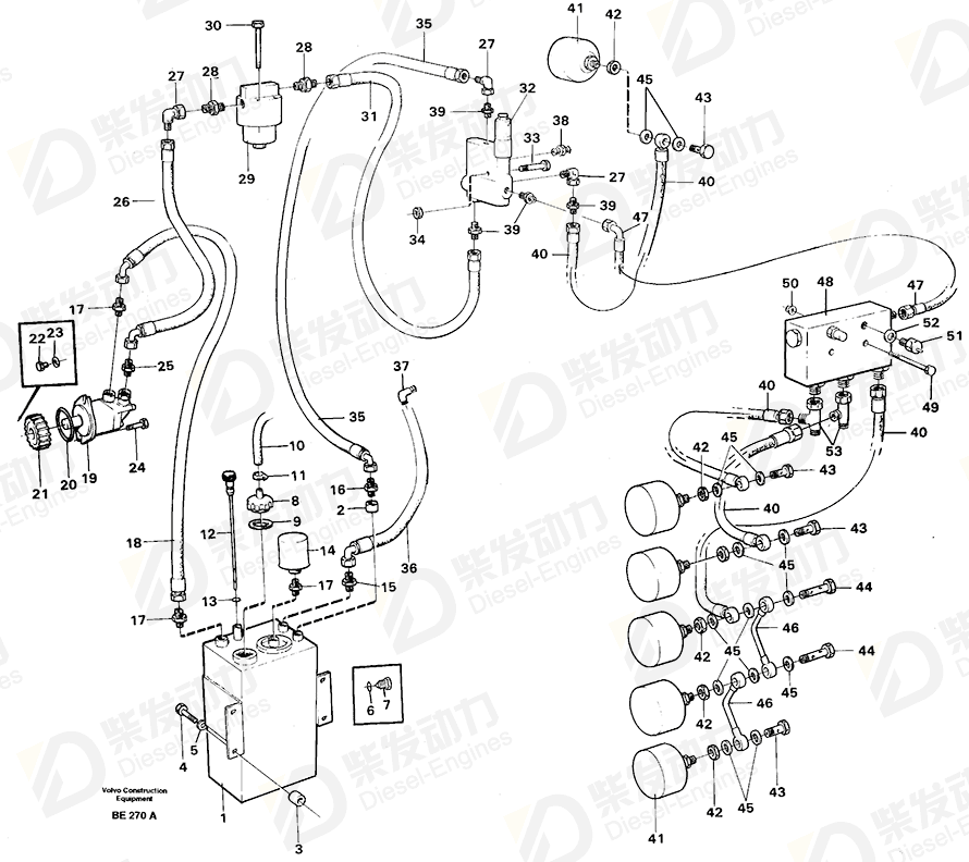 VOLVO Oil filter 3517857 Drawing