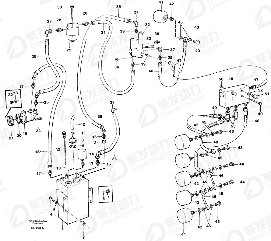 VOLVO Oil tank 4970322 Drawing