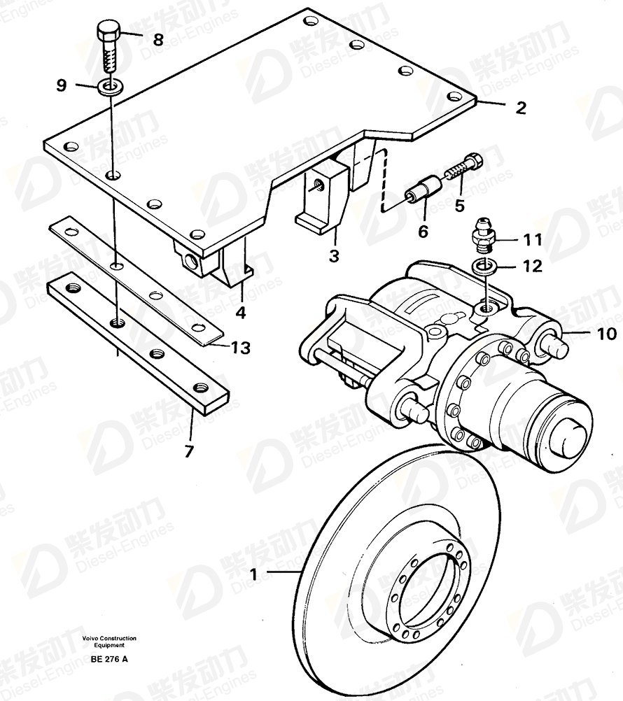 VOLVO Bracket 4970028 Drawing