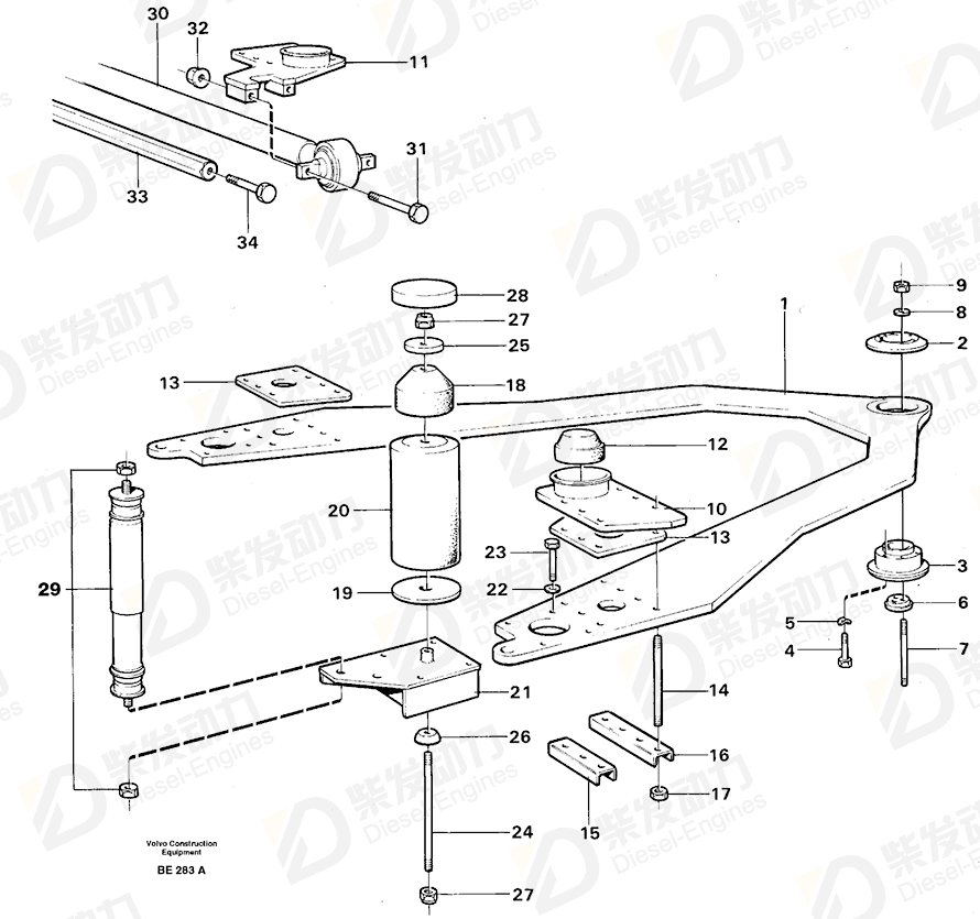 VOLVO Attaching Plate 11049679 Drawing VOLVO Attaching Plate 11049679 Drawing