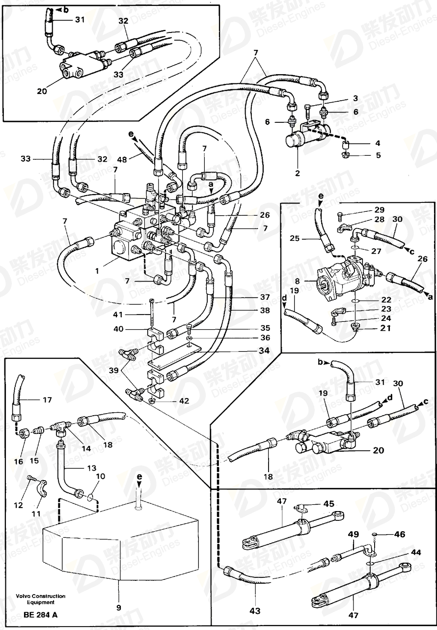 VOLVO Connection pipe 11061295 Drawing