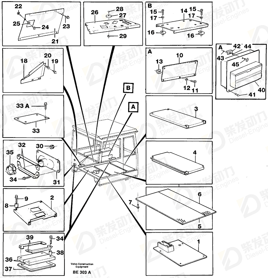 VOLVO Control panel 11058472 Drawing