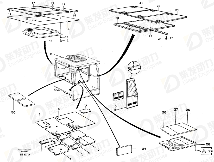 VOLVO Floor mat 11058405 Drawing
