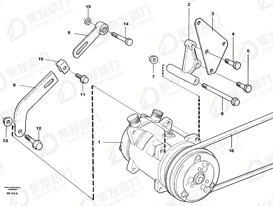 VOLVO Screw 13940160 Drawing