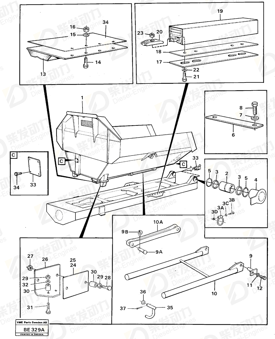 VOLVO Attaching washer 4881307 Drawing