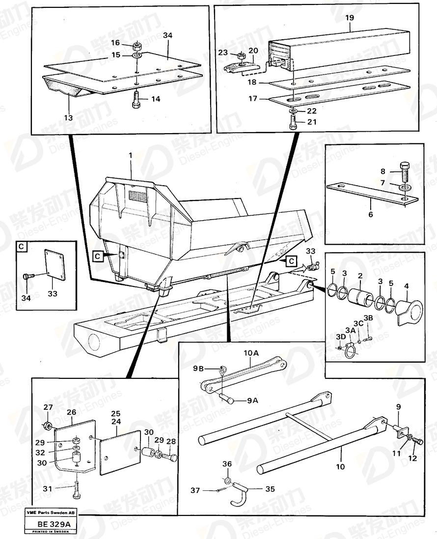 VOLVO Attaching washer 4881307 Drawing VOLVO Attaching washer 4881307 Drawing