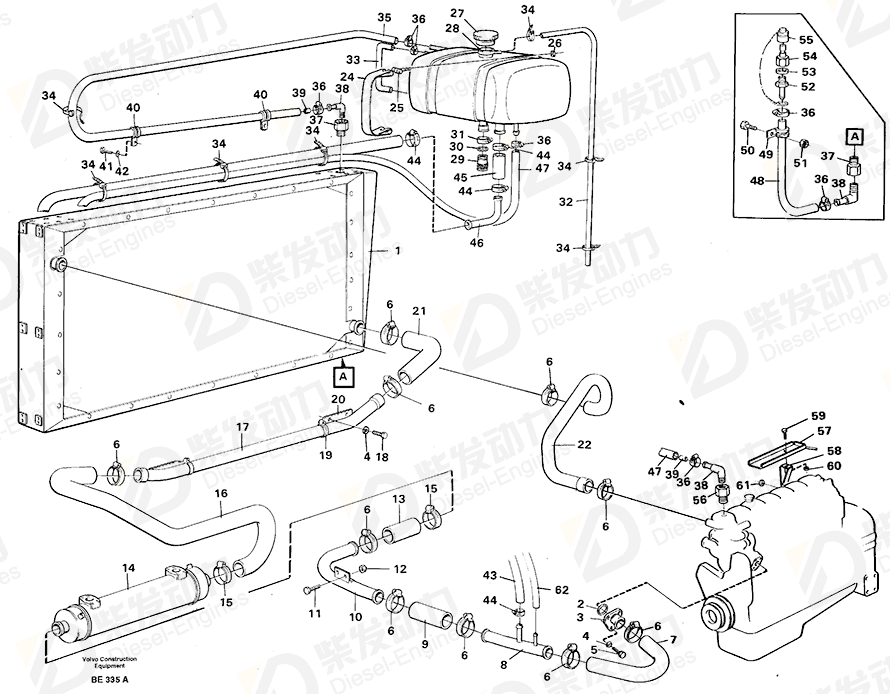 VOLVO Radiator hose 11061764 Drawing VOLVO Radiator hose 11061764 Drawing