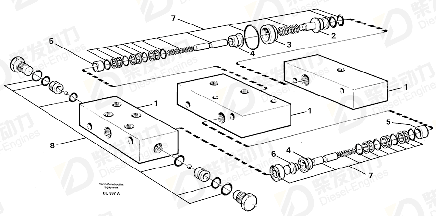 VOLVO Wear part set 11996311 Drawing