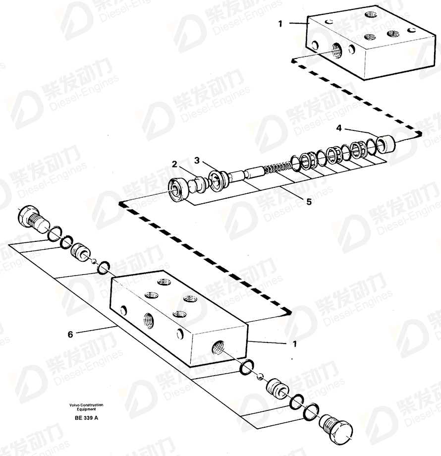 VOLVO Valve 11053322 Drawing