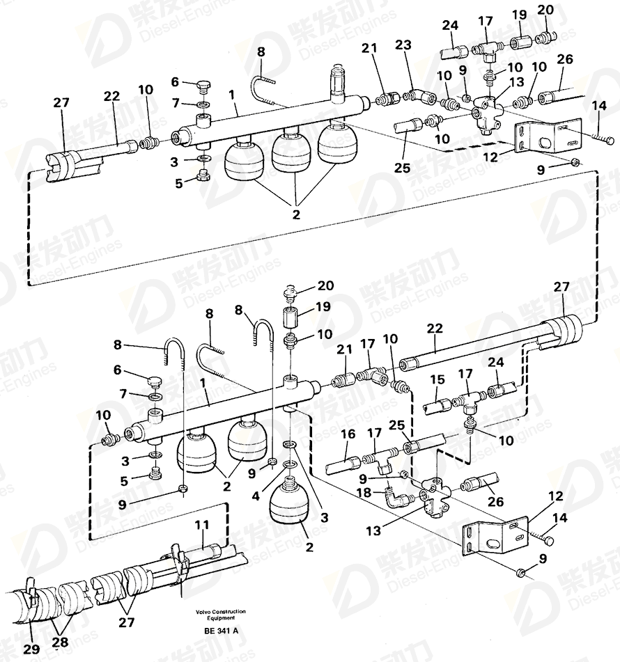 VOLVO Tube 11061722 Drawing