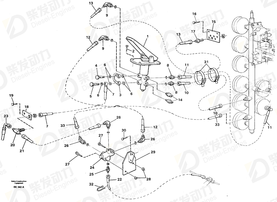 VOLVO Hose assembly 931969 Drawing VOLVO Hose assembly 931969 Drawing
