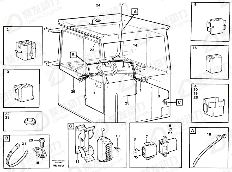 VOLVO Cable harness 11061177 Drawing