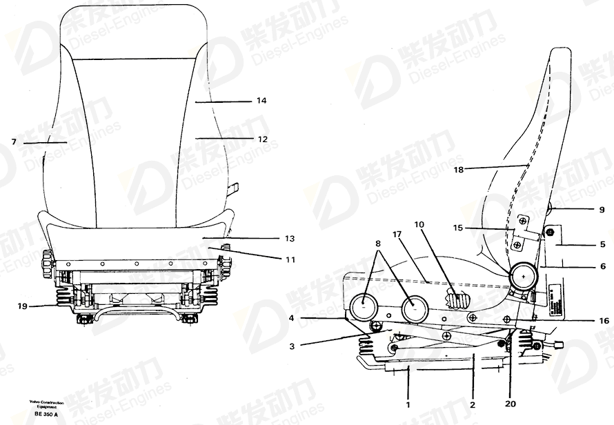 VOLVO Shock absorber bracket 11996405 Drawing VOLVO Shock absorber bracket 11996405 Drawing