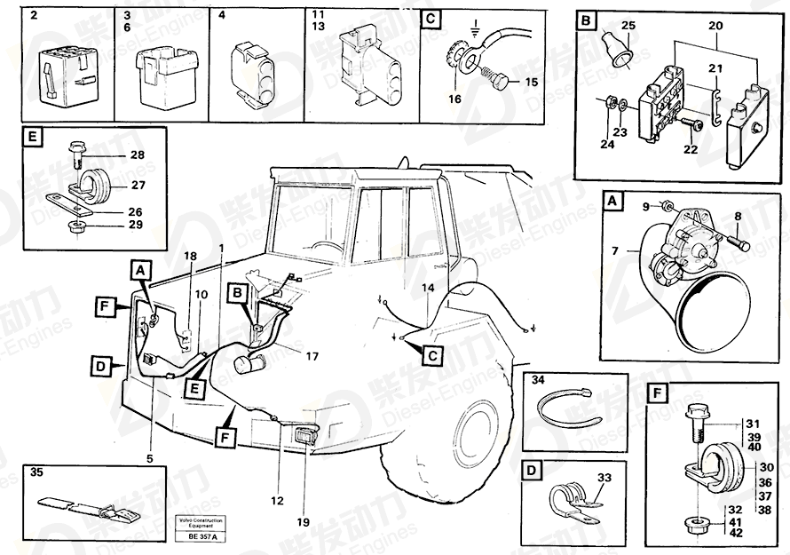 VOLVO Cable harness 11062730 Drawing