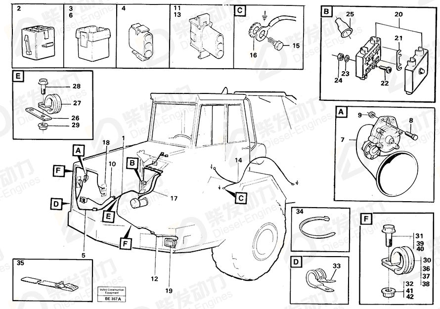 VOLVO Cable harness 11062730 Drawing VOLVO Cable harness 11062730 Drawing