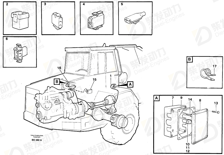 VOLVO Cable harness 11062727 Drawing VOLVO Cable harness 11062727 Drawing