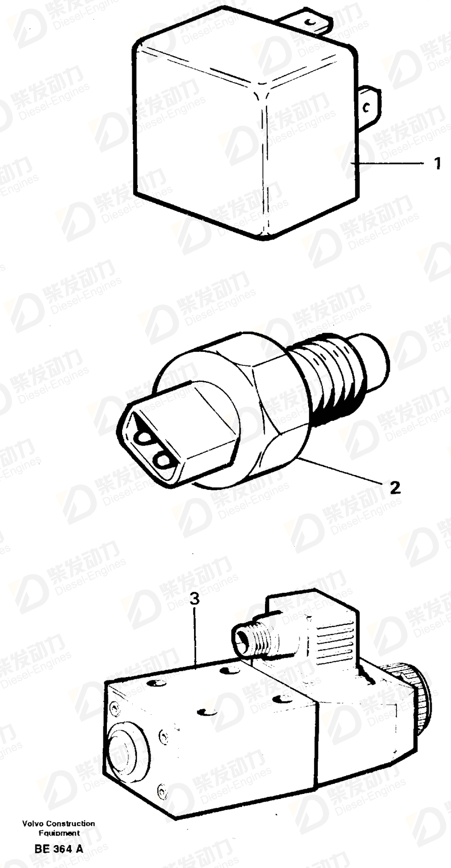 VOLVO Sensor 1612698 Drawing