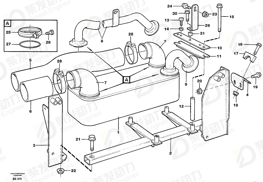 VOLVO Hose 11059970 Drawing