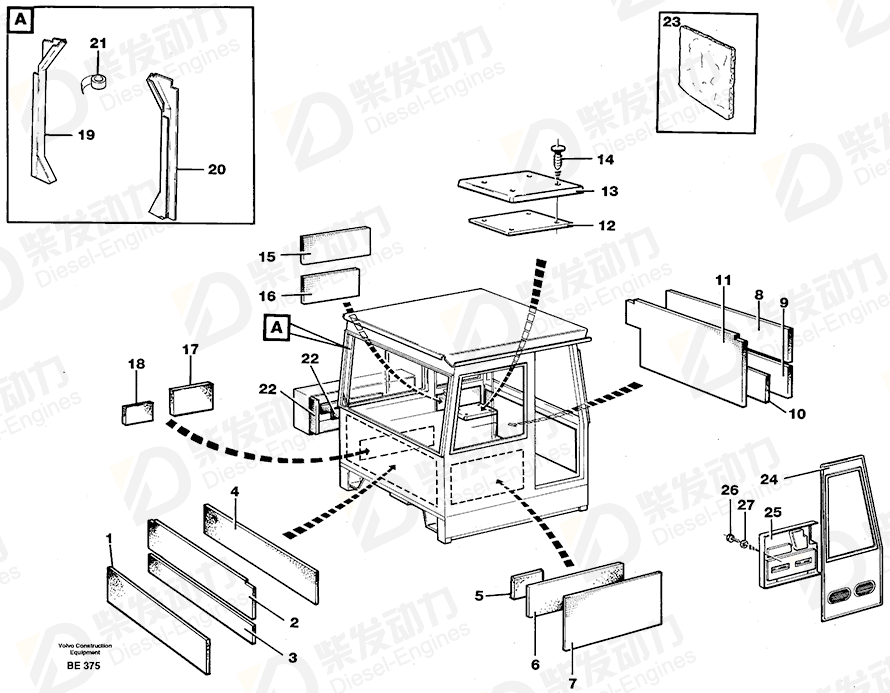 VOLVO Upholstery 11058496 Drawing VOLVO Upholstery 11058496 Drawing