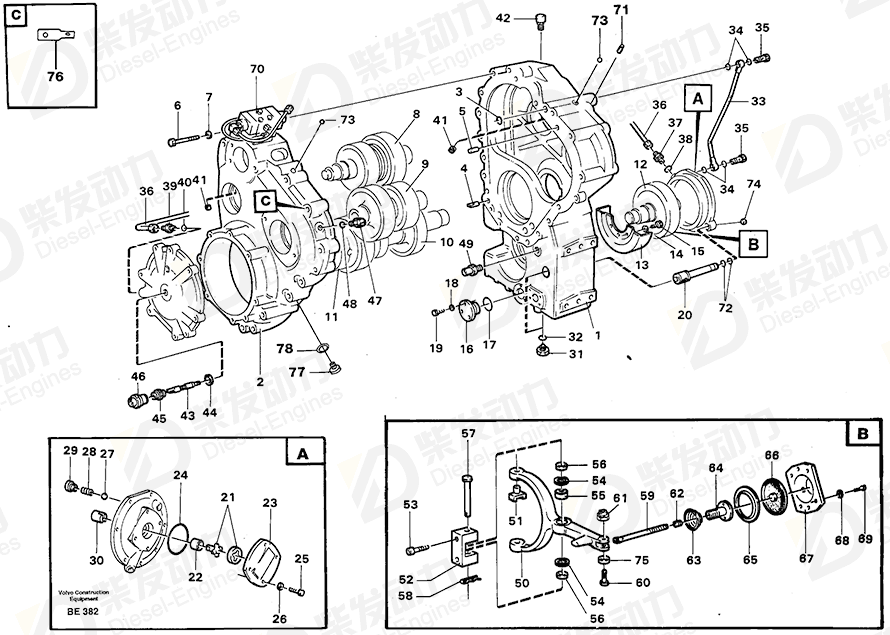 VOLVO Transfer gearbox 30899 Drawing