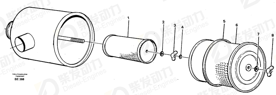 VOLVO Air cleaner 11033941 Drawing