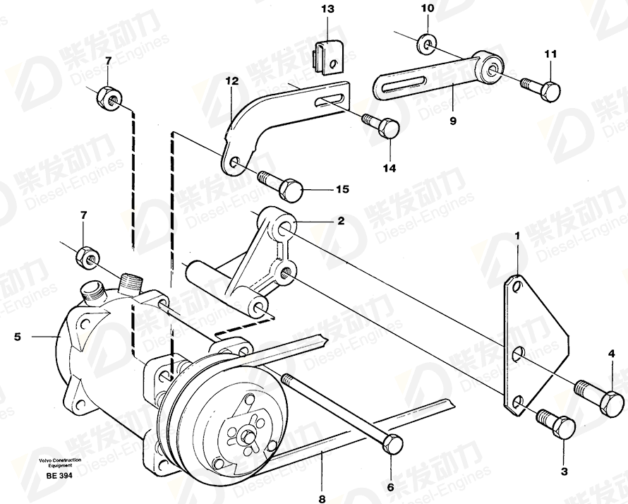 VOLVO Compressor 11007314 Drawing VOLVO Compressor 11007314 Drawing