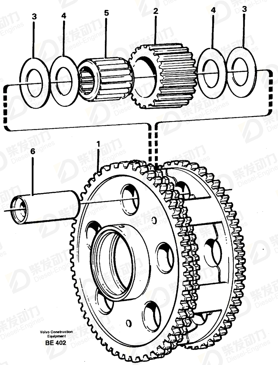 VOLVO Planet kit 1650536 Drawing