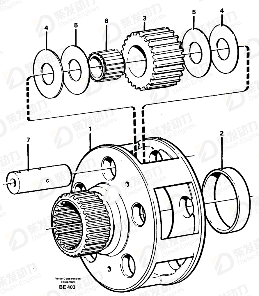 VOLVO Bushing 1650374 Drawing