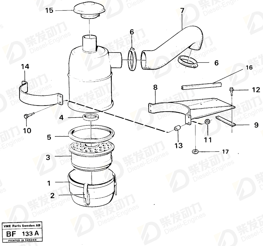 VOLVO Brace 4775059 Drawing