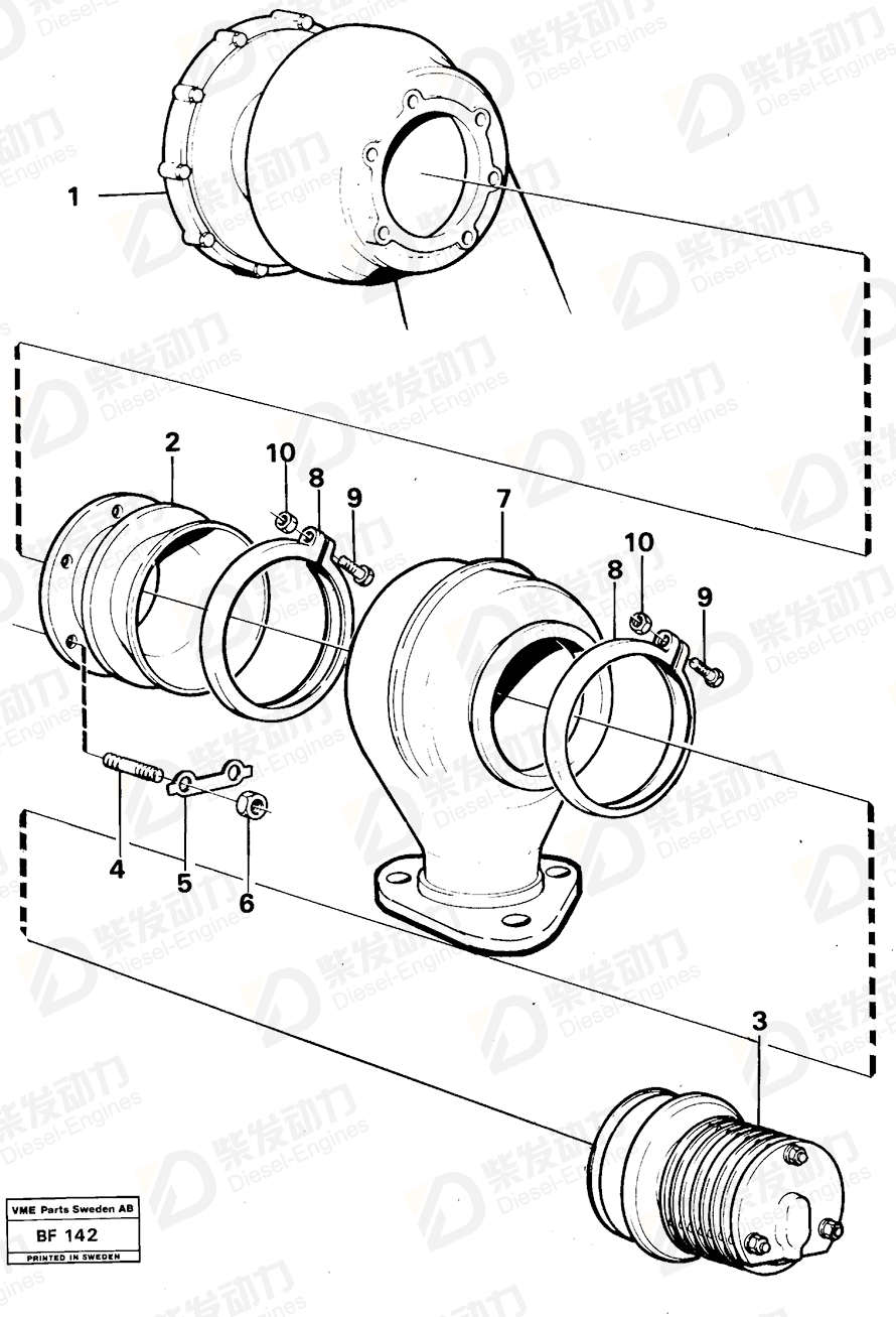VOLVO Turbocharger 4881613 Drawing