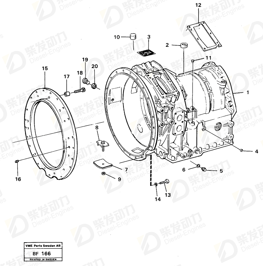 VOLVO Transmission 11043050 Drawing VOLVO Transmission 11043050 Drawing