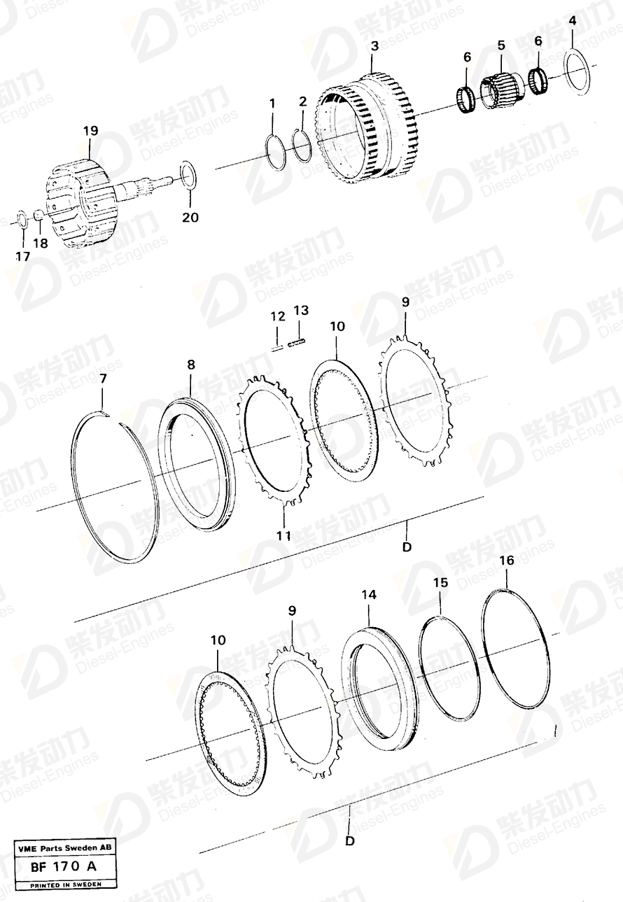 VOLVO Pin 11991119 Drawing
