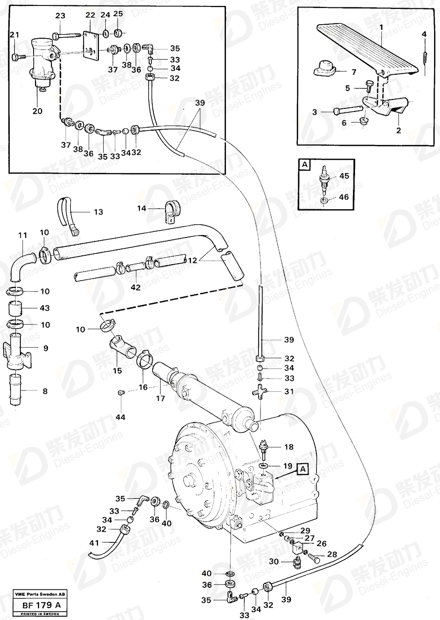 VOLVO Connecting pipe 11032686 Drawing