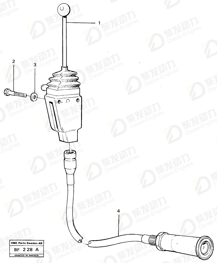 VOLVO Tipper control 11058089 Drawing VOLVO Tipper control 11058089 Drawing