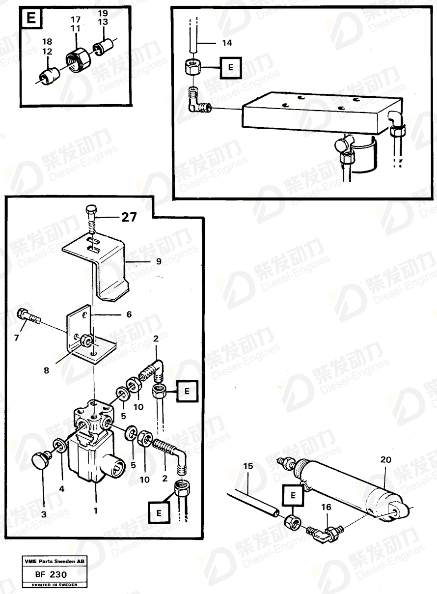 VOLVO Bracket 4941489 Drawing