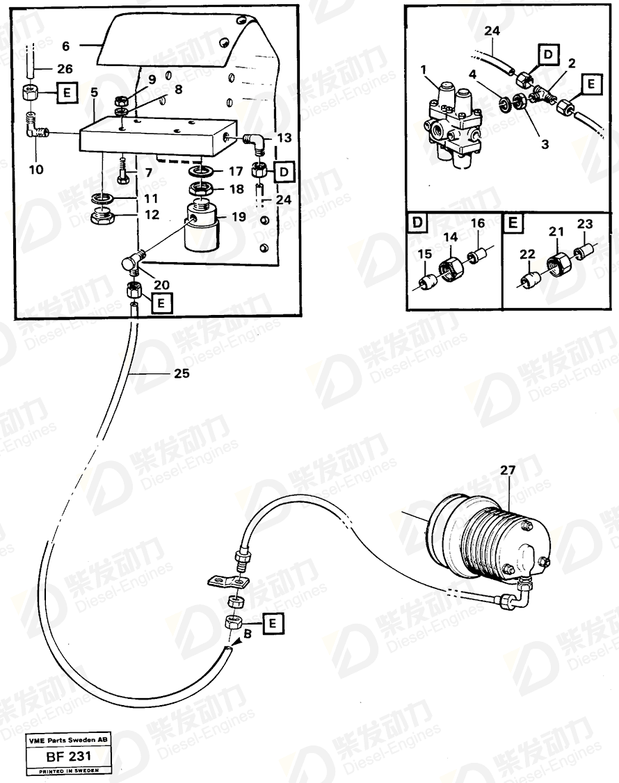 VOLVO Valve plate 4787585 Drawing