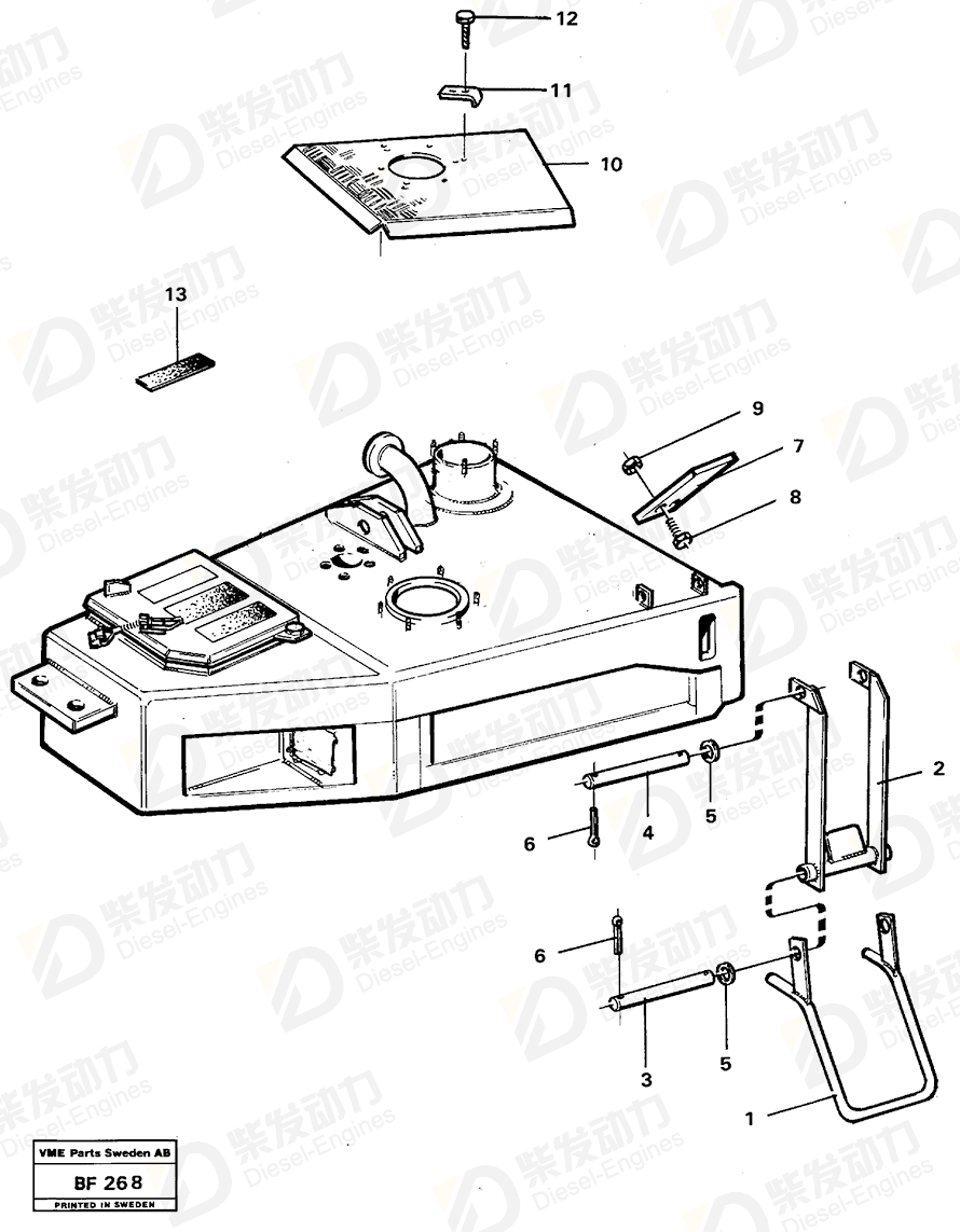 VOLVO Floor plate 11054461 Drawing VOLVO Floor plate 11054461 Drawing