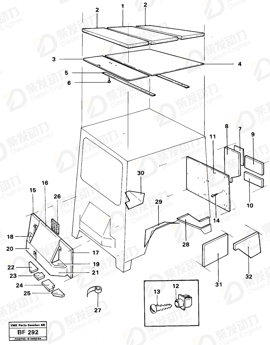 VOLVO Insulation 11057836 Drawing