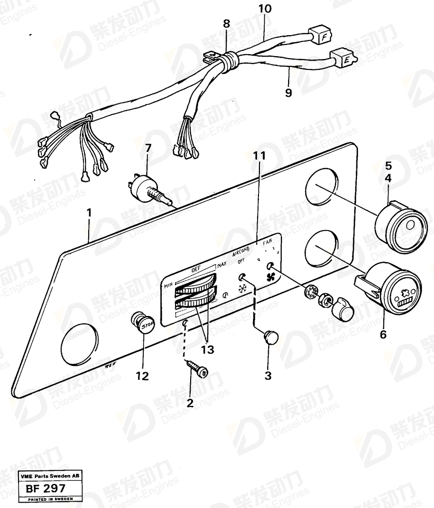 VOLVO Cable harness 11061500 Drawing