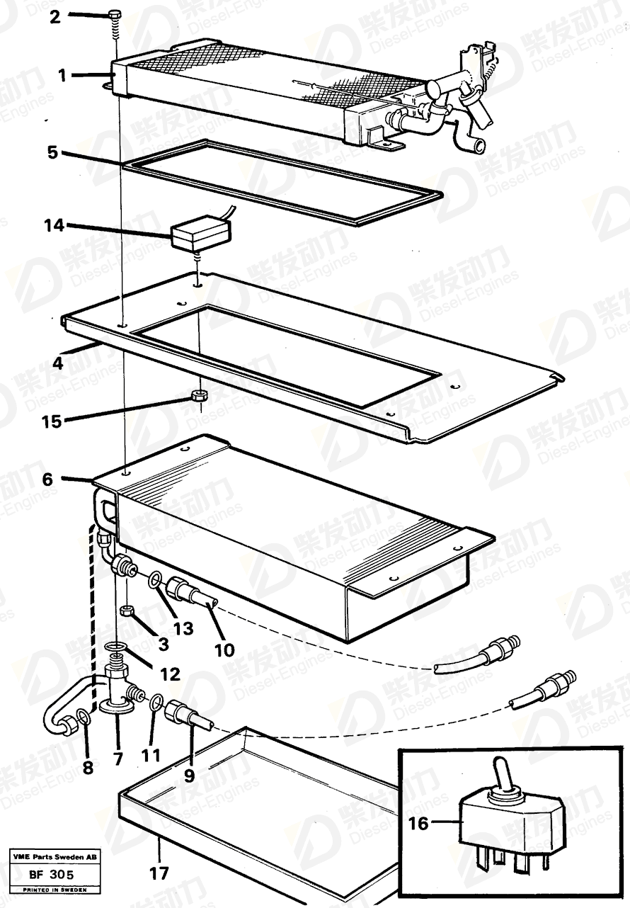 VOLVO Hose 11032603 Drawing