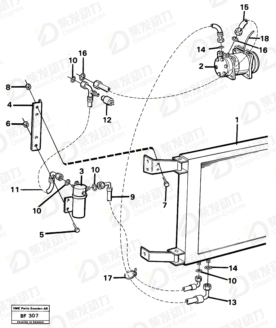 VOLVO Hose 4770795 Drawing