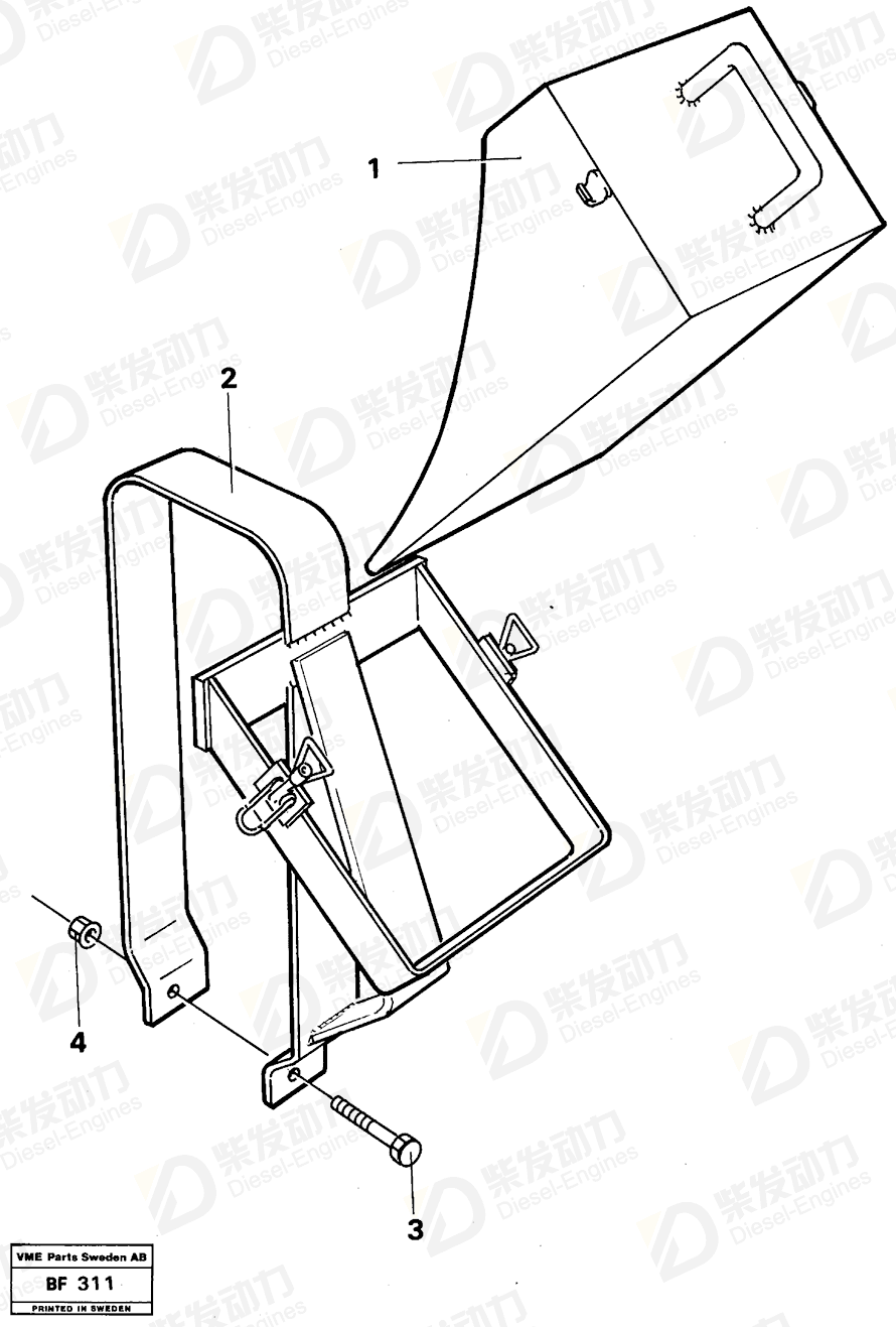 VOLVO Attachment 11198543 Drawing VOLVO Attachment 11198543 Drawing