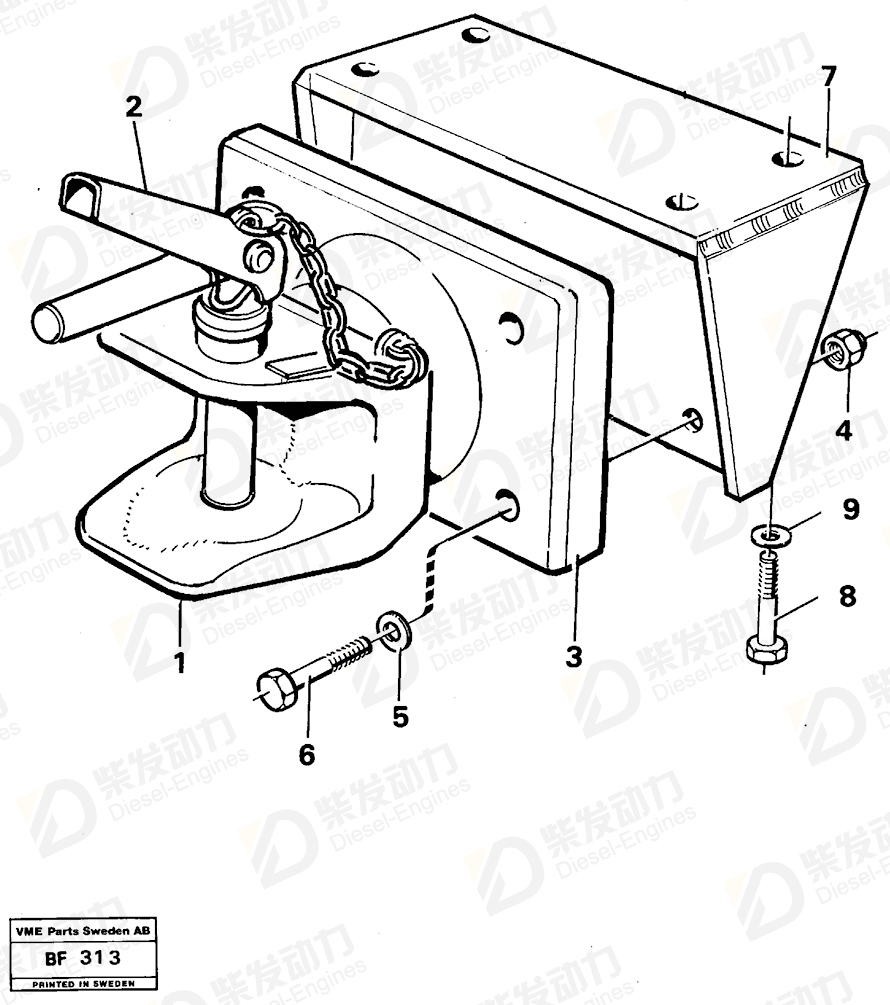 VOLVO Bracket 4822862 Drawing