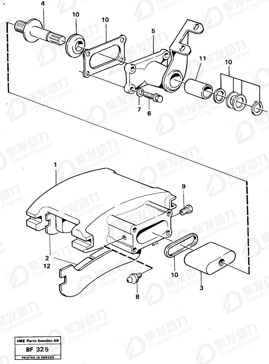 VOLVO Brake lining kit 11992515 Drawing
