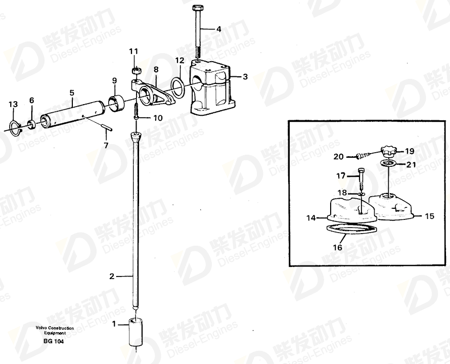VOLVO Bearing bracket 423266 Drawing VOLVO Bearing bracket 423266 Drawing