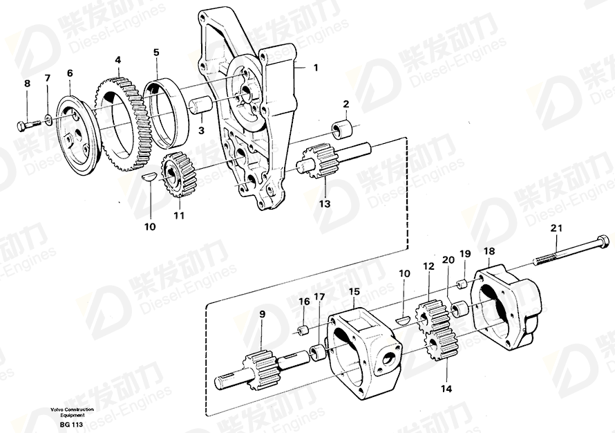 VOLVO Oil pump 4778318 Drawing