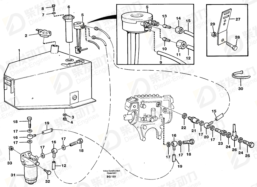 VOLVO Fuel tank 11052355 Drawing