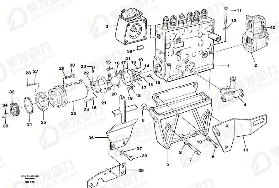 VOLVO Injection timing dev 1638132 Drawing VOLVO Injection timing dev 1638132 Drawing