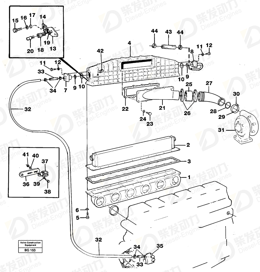 VOLVO Connection flange 11033745 Drawing