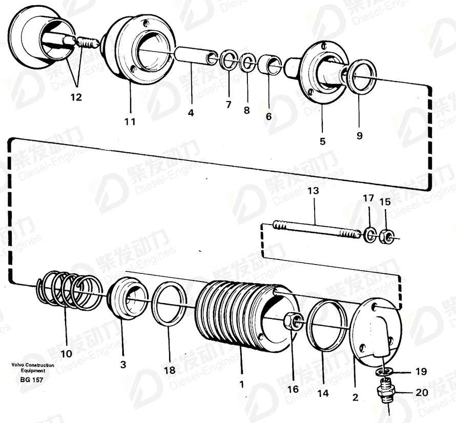 VOLVO Return spring 467282 Drawing VOLVO Return spring 467282 Drawing